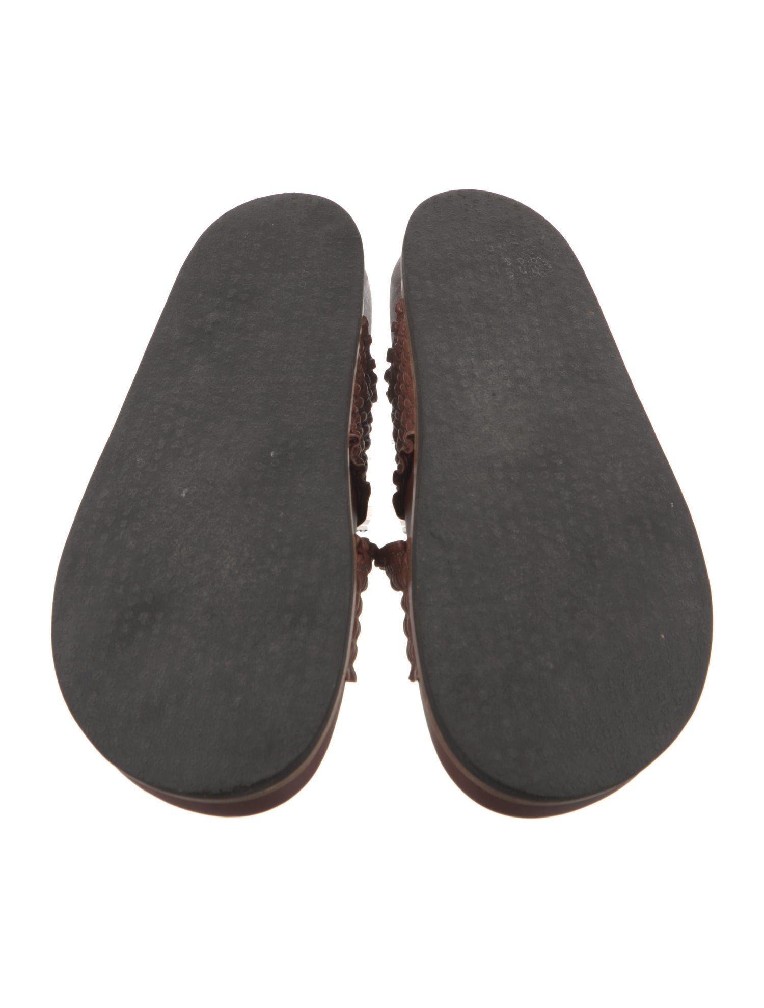 Rag & Bone Leather Ruffle Embellishment Slingback Sandals